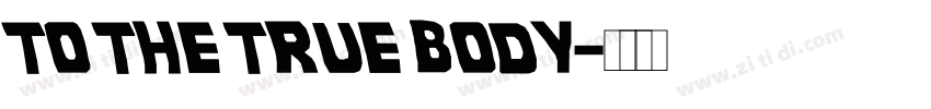 TO THE TRUE BODY字体转换